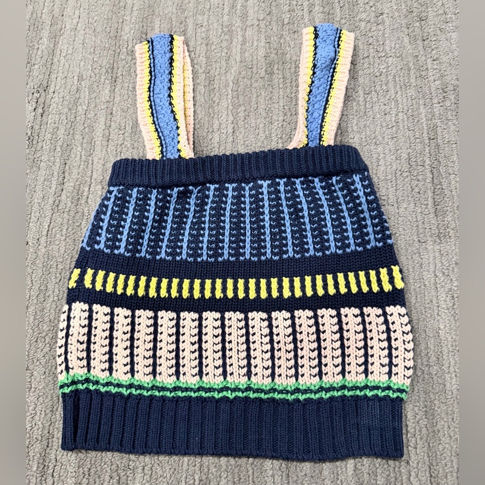 Veronica Beared Jacquard Knit Striped Knit Top - Picture 3 of 14